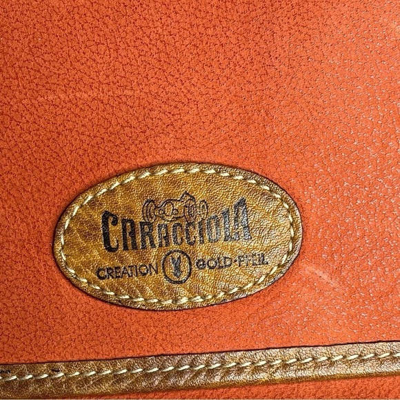 Vintage Leather Goldpfeil Caracciola Bag Orange - Picture 3 of 11